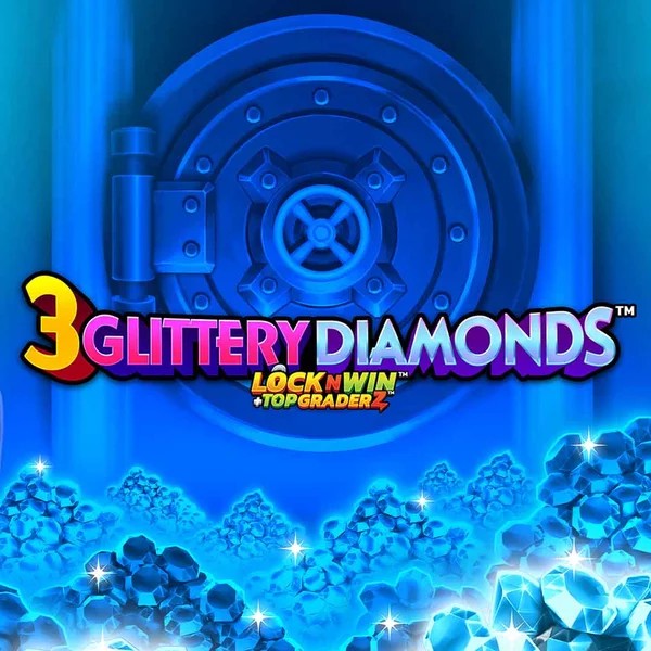 3 Glittery Diamonds slot logo by PearFiction Studios at Efbet Casino