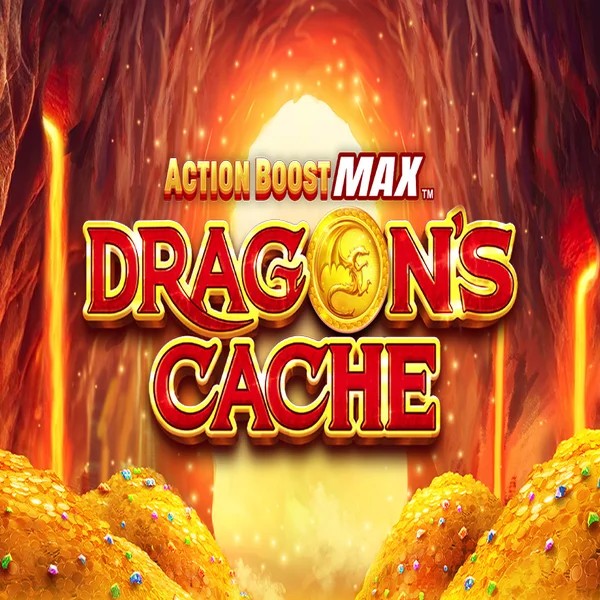 Action Boost Max Dragon&#039;s Cache logo – Slots by SpinPlay Games at Efbet Casino